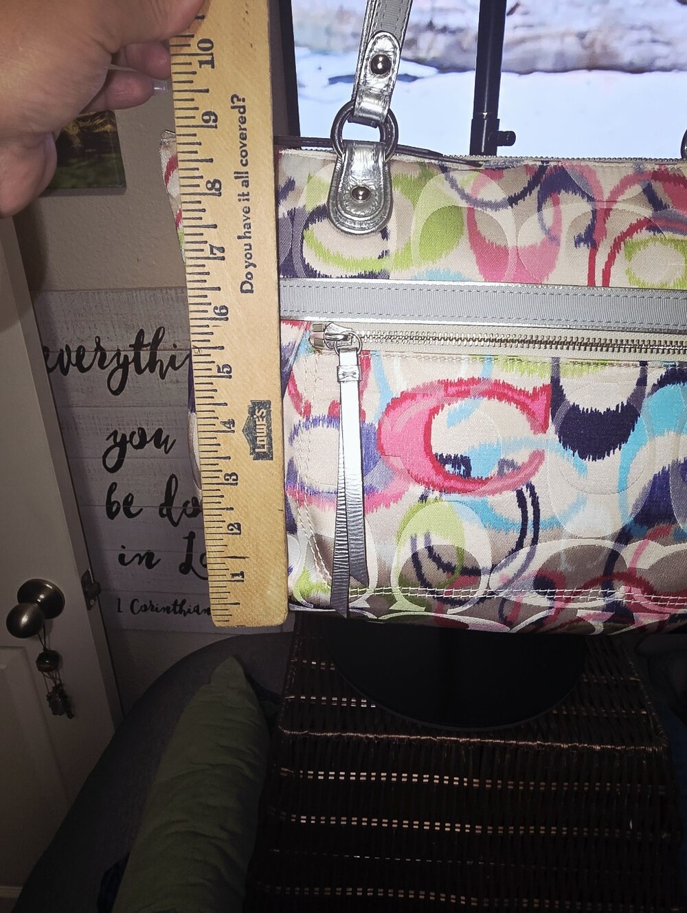 Coach Poppy Ikat Signature C Glam Tote (Style No. 19877) - Picture 8 of 9